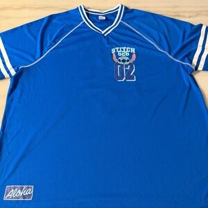 Disney Stitch Men’s 3XL Graphic Soccer Jersey Blue Big & Tall Lilo & Stitch